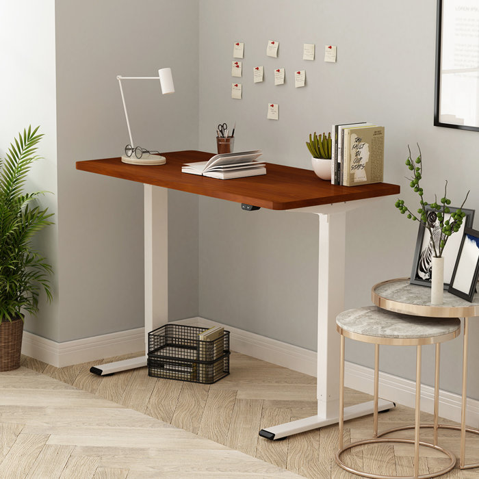 Inbox Zero Electric Height Adjustable Desk Home Office Desk Stand Up Desk With WholePiece